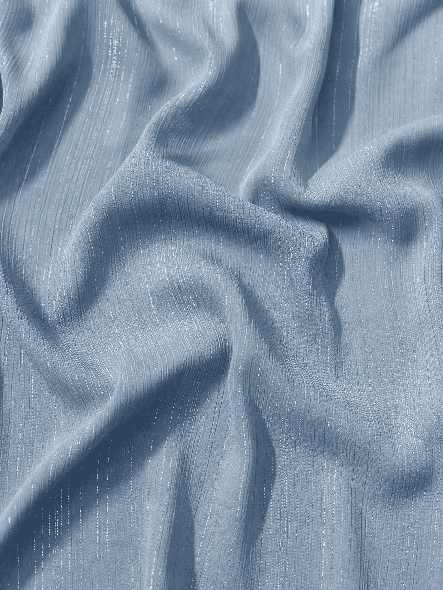 Metallic Shimmer Georgette - Ice Blue - Image 2