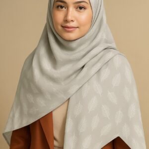 Leaf Print - Ash Grey