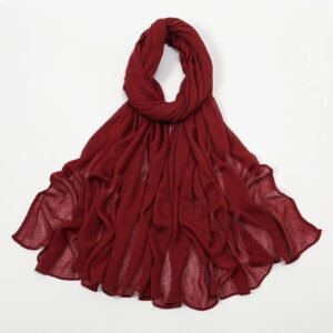 Crinkle Georgette - Maroon