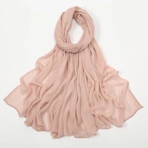 Crinkle Georgette - Nude Pink